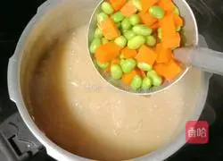 Illustration of how to make shrimp and vegetable porridge 12