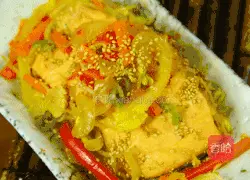 Illustration of how to make smoked salmon and stir-fried vegetables 13