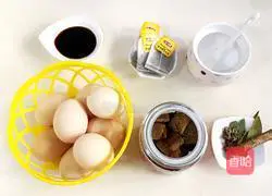 Illustration of how to make brown sugar tea eggs 1