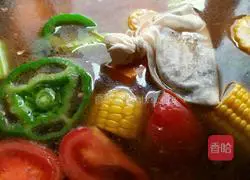 Illustration of how to make pasta (star noodles in vegetable stock) 8