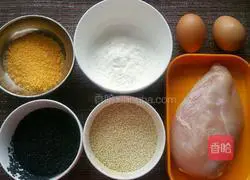 Illustration of three-color fried chicken tenders 1