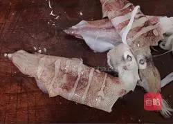 Steamed squid with vermicelli Practice illustration 6