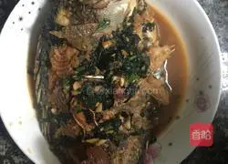 Illustration of braised fish with perilla 6