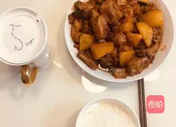 Illustration of how to cook pork ribs and stewed potatoes 10