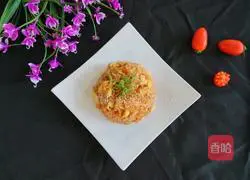 Illustration of how to make tomato sauce fried rice 10