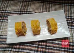 # steamed vegetables# Illustration of how to make steamed egg rolls with minced meat 1