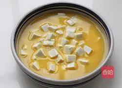 Illustration of how to make shrimp, tofu and steamed eggs 6