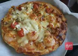 Illustration of how to make shrimp pizza 5