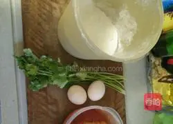 Illustration of how to make kimchi pancakes 1