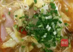 Illustration of how to make kimchi noodles 11