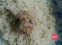 Illustration of how to make pearl meatballs 5