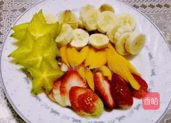 Illustration of how to make simple fruit pizza 1