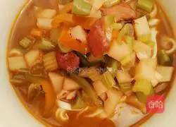 Hand Illustration of how to make steamed noodles 15