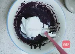 Illustration of how to make black rice hot noodle cake 8