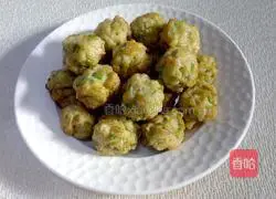 Illustration of how to make fried green radish balls 12