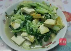 Illustration of how to make green vegetables and tofu 10
