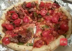 Illustration of how to make double beef cheese cheese pizza 18