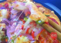 Illustration of how to make shrimp pizza 13