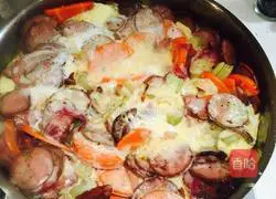 Illustration of how to make ham pizza 9