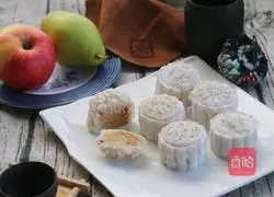 Coconut Snow Skin Mooncake (Mung Bean Custard Filling) Recipe 18