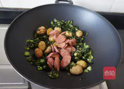 Illustration of how to make Shanghai vegetable rice 6