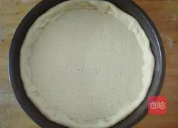 Illustration of homemade simple sausage and corn pizza 1