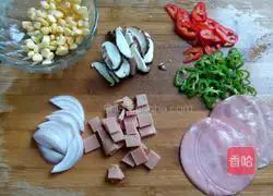 Illustration of how to make Hawaiian pizza 8