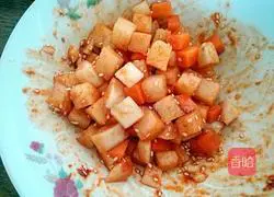 Illustration of how to make white radish kimchi 7