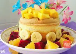 Illustration of how to make fruit birthday cake 16