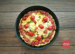 Illustration of how to make ham and shrimp pizza 18