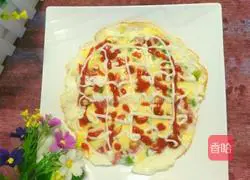 Illustration of how to make cherry tomato and egg pizza 6