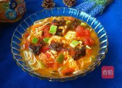 Illustration of how to make tomatoes and soybean noodles 11