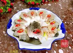 Illustration of home-style steamed seabass 6