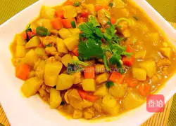 Illustration of how to make curry chicken and potatoes 7
