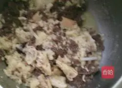 Illustration of how to make mango powder juice and custard bread pudding 1