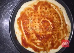 Illustration of making sausage pizza 1