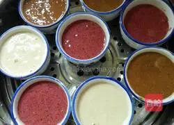 Illustration of how to make Hakka colorful hair cakes 5