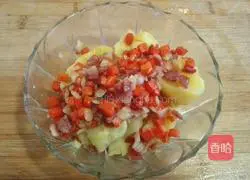 Cheese Baked Bacon Potatoes Recipe Illustration 4