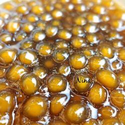 Pearl milk tea with pearls