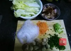 Minced Pork Vermicelli and Baby Cabbage Illustration of how to make dishes 1