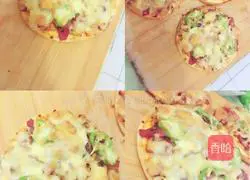 Illustration of how to make bacon pizza 9