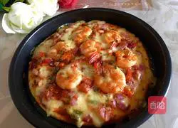 Eight-inch shrimp pizza Illustration of how to do it 12