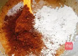 Illustration of how to make low-fat tofu brownie cake 8