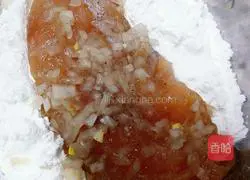 Illustration of how to make scallion chicken steak 10