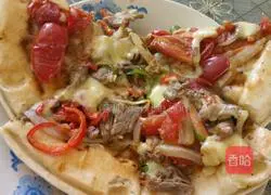 Illustration of how to use electric pancake as beef filling pizza 10