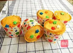 Illustration of how to make cup chiffon cake 18