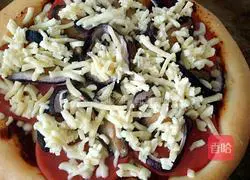 Thick-bottom mushroom and ham pizza recipe 11