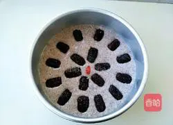 Illustration of how to make black rice flour steamed cake 8