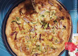 Illustration of how to make Italian thin-crust chicken pizza 8