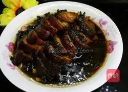 Illustration of how to make braised pork with tea and plum vegetables 16